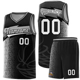 Custom Black Dot Scatter Graffiti Pattern Sports Uniform Basketball Jersey