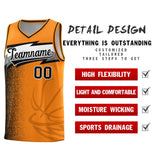 Custom Broncos Orange Dot Scatter Graffiti Pattern Sports Uniform Basketball Jersey