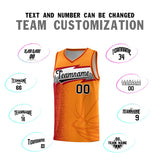 Custom Broncos Orange Dot Scatter Graffiti Pattern Sports Uniform Basketball Jersey