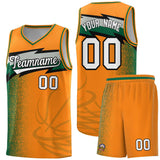 Custom Broncos Orange Dot Scatter Graffiti Pattern Sports Uniform Basketball Jersey