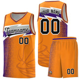Custom Broncos Orange Dot Scatter Graffiti Pattern Sports Uniform Basketball Jersey