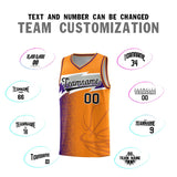 Custom Broncos Orange Dot Scatter Graffiti Pattern Sports Uniform Basketball Jersey
