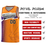Custom Broncos Orange Dot Scatter Graffiti Pattern Sports Uniform Basketball Jersey