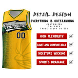 Custom Gold Dot Scatter Graffiti Pattern Sports Uniform Basketball Jersey