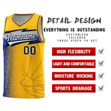 Custom Gold Dot Scatter Graffiti Pattern Sports Uniform Basketball Jersey