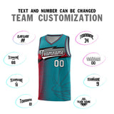 Custom Aqua Dot Scatter Graffiti Pattern Sports Uniform Basketball Jersey