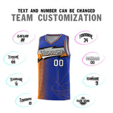 Custom Royal Dot Scatter Graffiti Pattern Sports Uniform Basketball Jersey