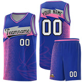 Custom Royal Dot Scatter Graffiti Pattern Sports Uniform Basketball Jersey