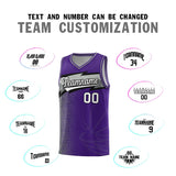 Custom Purple Dot Scatter Graffiti Pattern Sports Uniform Basketball Jersey