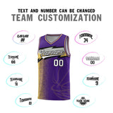 Custom Purple Dot Scatter Graffiti Pattern Sports Uniform Basketball Jersey