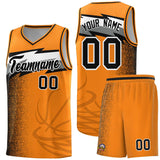 Custom Broncos Orange Dot Scatter Graffiti Pattern Sports Uniform Basketball Jersey