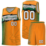 Custom Broncos Orange Dot Scatter Graffiti Pattern Sports Uniform Basketball Jersey