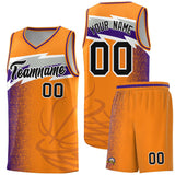 Custom Broncos Orange Dot Scatter Graffiti Pattern Sports Uniform Basketball Jersey