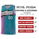 Custom Aqua Dot Scatter Graffiti Pattern Sports Uniform Basketball Jersey
