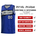 Custom Royal Dot Scatter Graffiti Pattern Sports Uniform Basketball Jersey