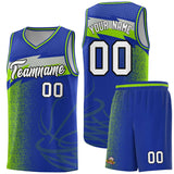 Custom Royal Dot Scatter Graffiti Pattern Sports Uniform Basketball Jersey