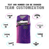 Custom Purple Dot Scatter Graffiti Pattern Sports Uniform Basketball Jersey