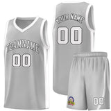 Fans-Made | Custom Silver White-Black Classic Sets Sports Uniform Basketball Jersey ¡§C Available for Reorder