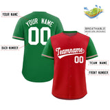 Custom Baseball Jersey Color Block Raglan Sleeves Shirt Customizable Name Number Team Jersey