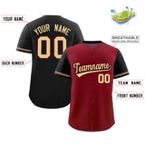 Custom Baseball Jersey Color Block Raglan Sleeves Shirt Customizable Name Number Team Jersey