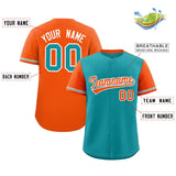 Custom Baseball Jersey Color Block Raglan Sleeves Shirt Customizable Name Number Team Uniform