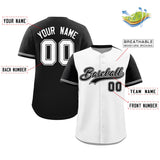 Custom Baseball Jersey Color Block Raglan Sleeves Shirt Customizable Unique Name Number Team Jersey