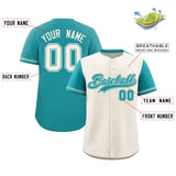 Custom Baseball Jersey Color Block Raglan Sleeves Shirt Customizable Unique Name Number Team Jersey