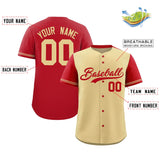 Custom Baseball Jersey Color Block Raglan Sleeves Shirt Customizable Unique Name Number Team Jersey