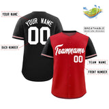 Custom Baseball Jersey Color Block Raglan Sleeves Streetwear Customizable Name Number Athletic Jersey