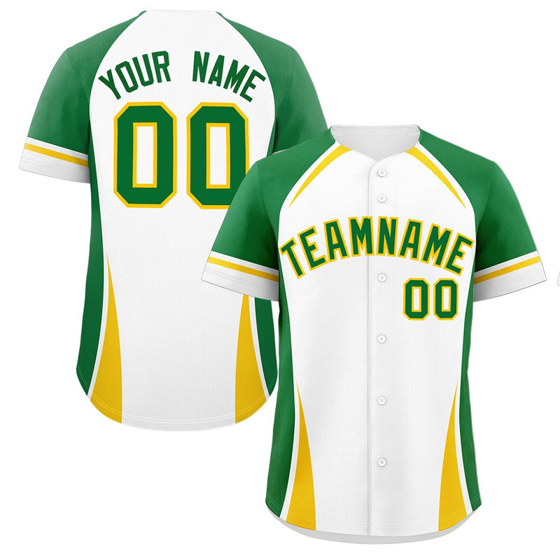 Custom Personalized Name/Number Color Block Authentic Baseball Jersey