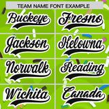 Custom Neon Green Ice Cream Cone Graffiti Pattern Fashion Authentic Baseball Jersey