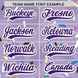 Custom Light Purple Ice Cream Cone Graffiti Pattern Fashion Authentic Baseball Jersey