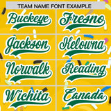 Custom Gold Ice Cream Cone Graffiti Pattern Fashion Authentic Baseball Jersey