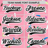 Custom Light Pink Ice Cream Cone Graffiti Pattern Fashion Authentic Baseball Jersey