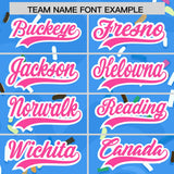 Custom Powder Blue Ice Cream Cone Graffiti Pattern Fashion Authentic Baseball Jersey