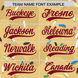 Custom Khaki Ice Cream Cone Graffiti Pattern Fashion Authentic Baseball Jersey