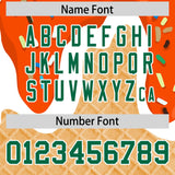 Custom Orange Ice Cream Cone Graffiti Pattern Fashion Authentic Baseball Jersey