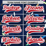 Custom Navy Ice Cream Cone Graffiti Pattern Fashion Authentic Baseball Jersey