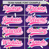 Custom Purple Ice Cream Cone Graffiti Pattern Fashion Authentic Baseball Jersey