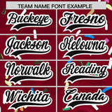 Custom Crimson Ice Cream Cone Graffiti Pattern Fashion Authentic Baseball Jersey