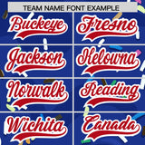 Custom Royal Ice Cream Cone Graffiti Pattern Fashion Authentic Baseball Jersey