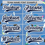 Custom Powder Blue Ice Cream Cone Graffiti Pattern Fashion Authentic Baseball Jersey