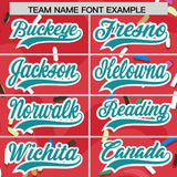 Custom Light Red Ice Cream Cone Graffiti Pattern Fashion Authentic Baseball Jersey