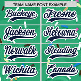 Custom Brilliant Green Ice Cream Cone Graffiti Pattern Fashion Authentic Baseball Jersey