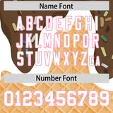 Custom Brown Ice Cream Cone Graffiti Pattern Fashion Authentic Baseball Jersey