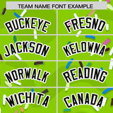 Custom Neon Green Ice Cream Cone Graffiti Pattern Fashion Authentic Baseball Jersey