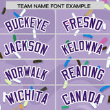 Custom Light Purple Ice Cream Cone Graffiti Pattern Fashion Authentic Baseball Jersey