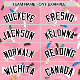 Custom Light Pink Ice Cream Cone Graffiti Pattern Fashion Authentic Baseball Jersey