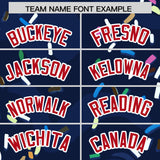 Custom Navy Ice Cream Cone Graffiti Pattern Fashion Authentic Baseball Jersey