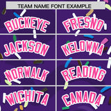 Custom Purple Ice Cream Cone Graffiti Pattern Fashion Authentic Baseball Jersey